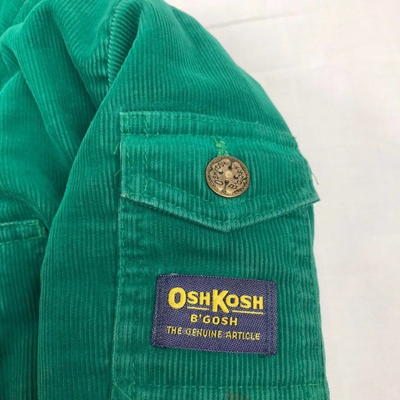Vintage 70s Oshkosh corduroy sherpa green jacket - Picture 7 of 11